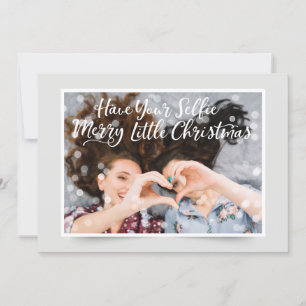 Cartes Pour Fêtes Annuelles Couple Photo Fairy Lights   Salutation de vacances