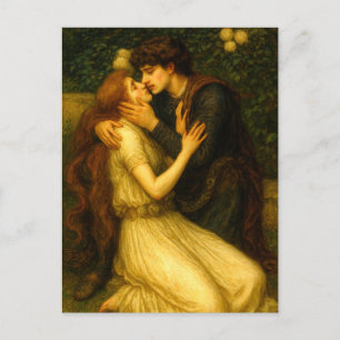 Cartes Pour Fêtes Annuelles Couple Romantique Dans Un Jardin
