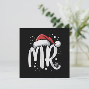Cartes Pour Fêtes Annuelles Couples assortis M. Mme Mariage Noël Père Noël lai