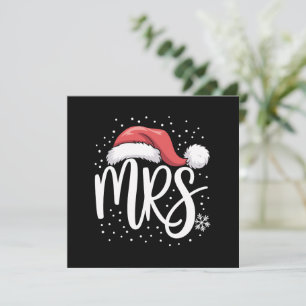 Cartes Pour Fêtes Annuelles Couples assortis Monsieur Madame Mariage Noël Père