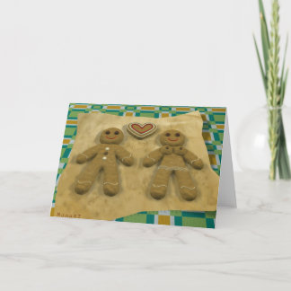 Cartes Pour Fêtes Annuelles Couples de pain d'épice