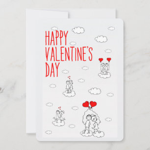 Cartes Pour Fêtes Annuelles Couples mignons Heureuses Saintes-Valentin