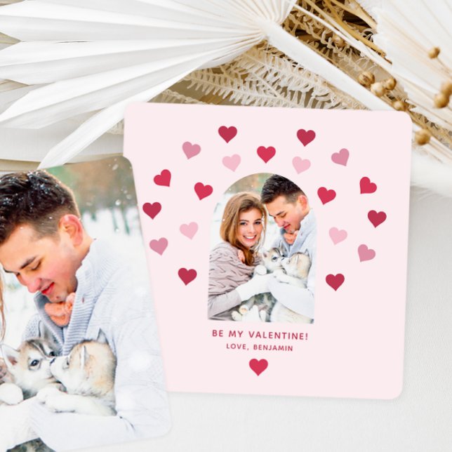 Cartes Pour Fêtes Annuelles Couples Valentine Coeur Deux Photo Valentine (Créateur téléchargé)