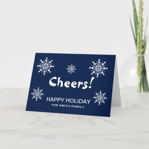 Cartes Pour Fêtes Annuelles Coups de neige bleus pour Noël