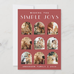 Cartes Pour Fêtes Annuelles Courbe d'arc élégant moderne Joyeux Noël Photo