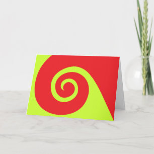 Cartes Pour Fêtes Annuelles Courbe rouge