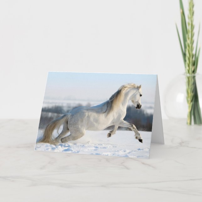 Cartes Pour Fêtes Annuelles Coureur de neige (Devant)