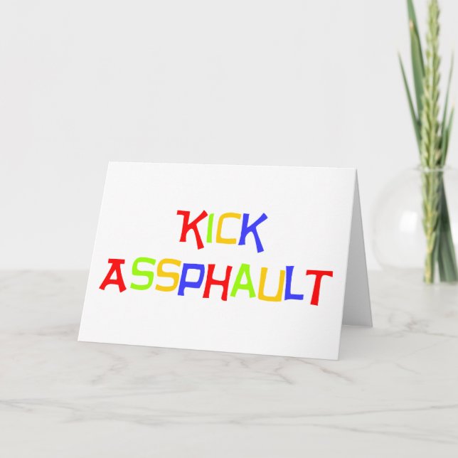 Cartes Pour Fêtes Annuelles CoureurChick Kick (Devant)