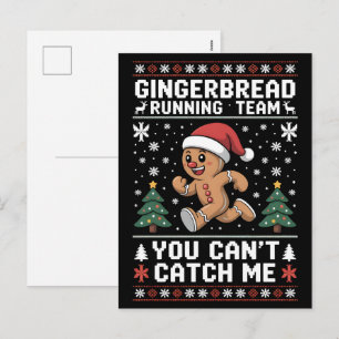 Cartes Pour Fêtes Annuelles Coureurs en pain d'épices : Vitesse, plaisir et es