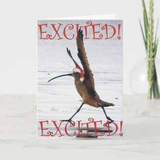 Cartes Pour Fêtes Annuelles Courlis excité Noël