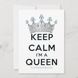 Cartes Pour Fêtes Annuelles Couronne argentée polie de la reine SlipperyJoe's
