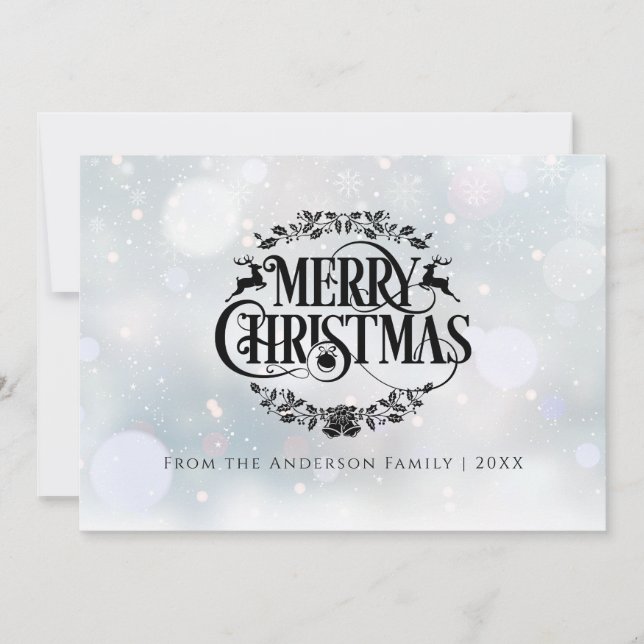 Cartes Pour Fêtes Annuelles Couronne botanique de rennes Joyeux Noël (Devant)