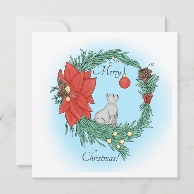 Cartes Pour Fêtes Annuelles Couronne de chat  (Devant)