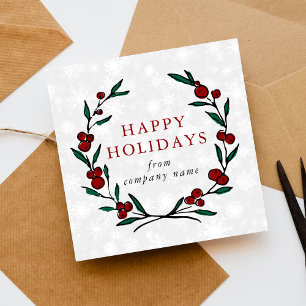 Cartes Pour Fêtes Annuelles Couronne de fête Joyeux Noël Heureux
