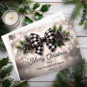 Cartes Pour Fêtes Annuelles Couronne de fêtes de Noël Joyeux Noël Non-Photo