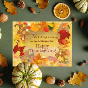 Cartes Pour Fêtes Annuelles Couronne de feuillage d'automne Joyeux Thanksgivin