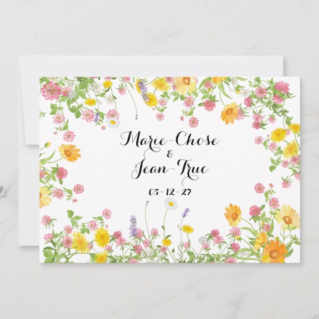 Cartes Pour Fêtes Annuelles Couronne de fleurs rustiques Québec Enregistrer la (Devant)