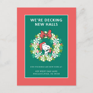 Cartes Pour Fêtes Annuelles Couronne de Noël à la menthe poivrée Joyeux Noël