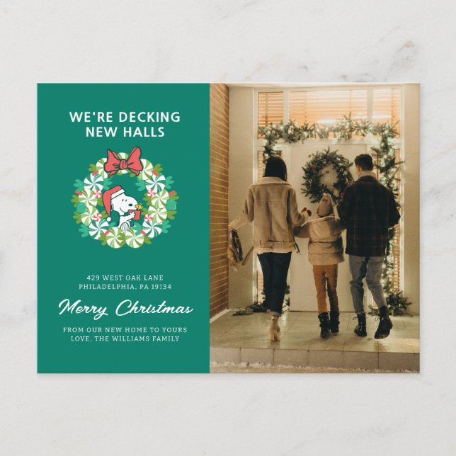 Cartes Pour Fêtes Annuelles Couronne de Noël au poivre de la fête de Noël (Devant)