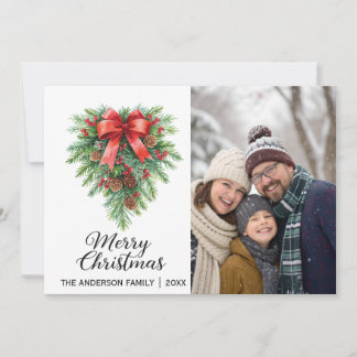 Cartes Pour Fêtes Annuelles Couronne de Noël élégante Fêtes