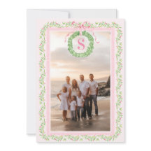 Couronne de Noël grandmillennial avec monogramme