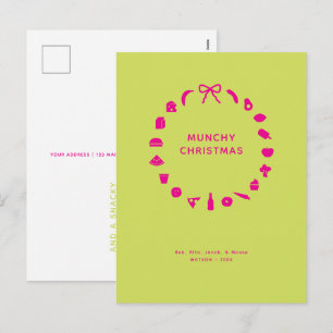 Cartes Pour Fêtes Annuelles Couronne de Noël pour gourmands Editable Couleur F