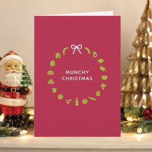 Cartes Pour Fêtes Annuelles Couronne de Noël pour gourmets - Couleur modifiabl
