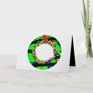 Cartes Pour Fêtes Annuelles Couronne de Noël punk