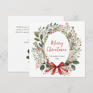 Cartes Pour Fêtes Annuelles Couronne de Noël rétro boho country funky