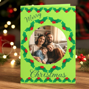Cartes Pour Fêtes Annuelles Couronne de Noël Sage Photo