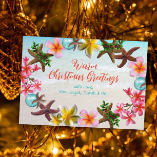 Cartes Pour Fêtes Annuelles Couronne de Noël tropicale chaude