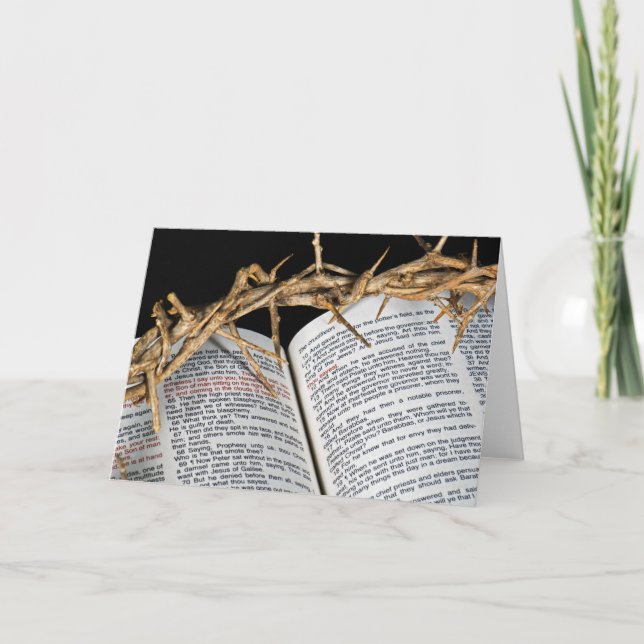 Cartes Pour Fêtes Annuelles Couronne d'épines (Devant)