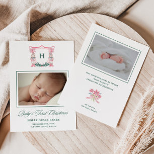 Cartes Pour Fêtes Annuelles Couronne d'ours en peluche mignon pour le premier