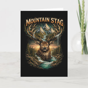 Cartes Pour Fêtes Annuelles Couronne du cerf de montagne