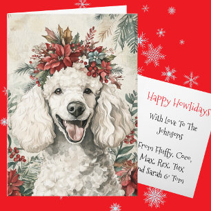 Cartes Pour Fêtes Annuelles Couronne florale personnalisée de Noël pour Canich