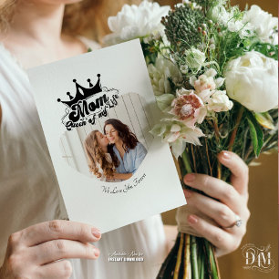 Cartes Pour Fêtes Annuelles Couronne noire moderne, MOM Reine de ma vie Photos