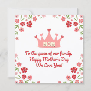 Cartes Pour Fêtes Annuelles Couronne rose élégante florale aquarelle pour la f