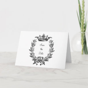 Cartes Pour Fêtes Annuelles Couronne vintage et couronne