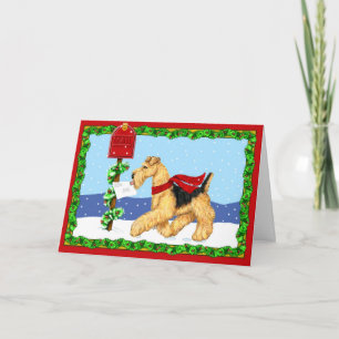 Cartes Pour Fêtes Annuelles Courrier de Dale de Noël d'Airedale