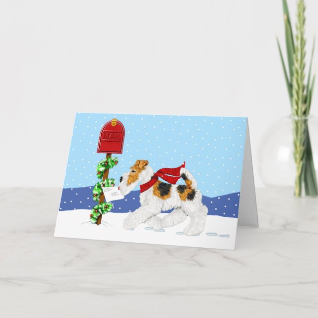 Cartes Pour Fêtes Annuelles Courrier de Noël de Fox de fil (Devant)