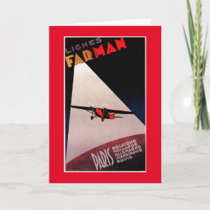 Cartes Pour Fêtes Annuelles Courrier de promo de monoplan de Farman 300 de