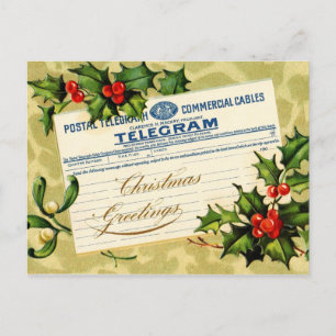 Cartes Pour Fêtes Annuelles Courrier de télégramme de salutations de Noël