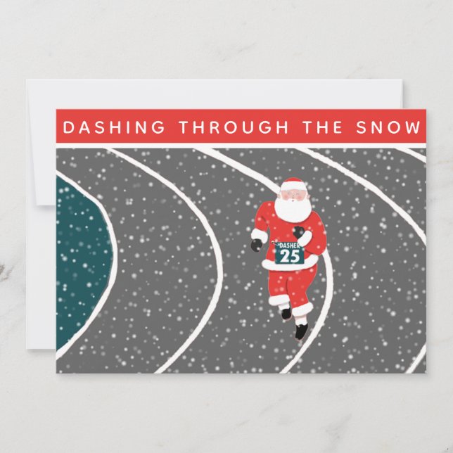 Cartes Pour Fêtes Annuelles Course & Athlétisme (Devant)