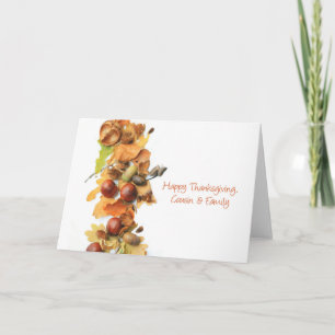 Cartes Pour Fêtes Annuelles Cousin et Family Thanksgiving