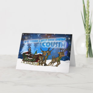 Cartes Pour Fêtes Annuelles Cousin Gothic Christmas Card, H.I.P. Et Reindeer