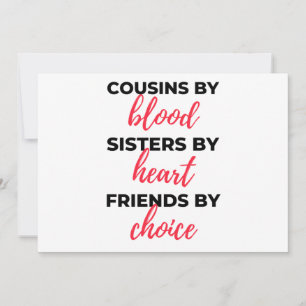 Cartes Pour Fêtes Annuelles Cousines de sang Sœurs de cœur 2