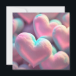Cartes Pour Fêtes Annuelles Coussin d'amour<br><div class="desc">Les coeurs douces et pastel se regroupent,  brillant de rose et de bleu. Chaque coeur apparaît moelleux et nuageux,  créant une atmosphère rêveuse et éthérée.</div>