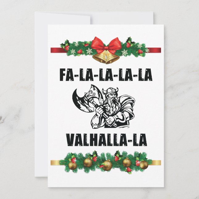 Cartes Pour Fêtes Annuelles Coussin de jet Valhalla de Noël (Devant)