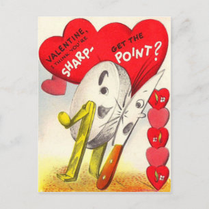 Cartes Pour Fêtes Annuelles Couteau Rétro Vintage & Pierre à Aiguiser Saint-Va
