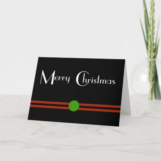 Cartes Pour Fêtes Annuelles Coutume de Joyeux Noël d'art déco (Devant)